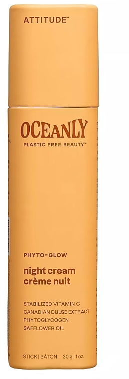 Нічний крем-стік для обличчя з вітаміном С - Attitude Phyto-Glow Oceanly Night Cream — фото N1