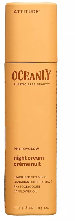 Ночной крем-стик для лица с витамином С - Attitude Phyto-Glow Oceanly Night Cream — фото N1