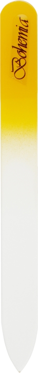 Пилочка кришталева у чохлі зі шкіри 99-1152, 115мм, жовта - SPL — фото N2