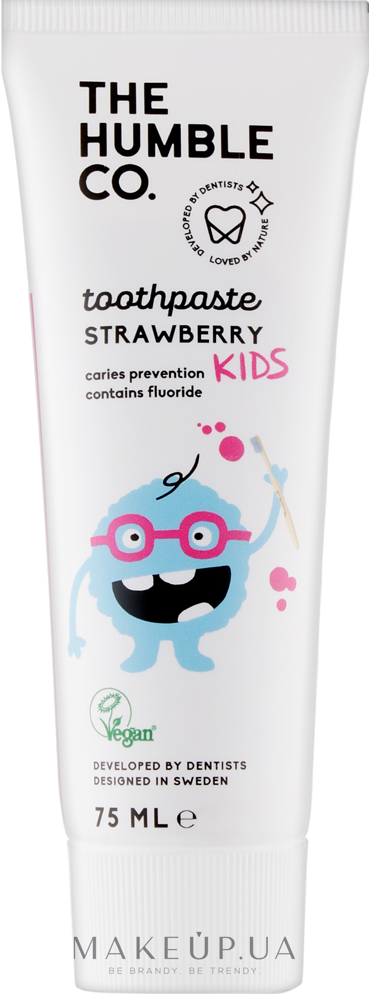 Натуральная зубная паста "Детская со вкусом клубники" - The Humble Co. Natural Toothpaste Kids Strawberry Flavor — фото 75ml