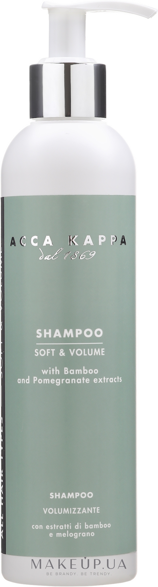 Шампунь для смягчения и объема волос - Acca Kappa Soft & Volume Shampoo — фото 250ml