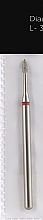Парфумерія, косметика Фреза алмазна, крапля з вузькою шийкою 1.6 мм, червона - Head The Beauty Tools