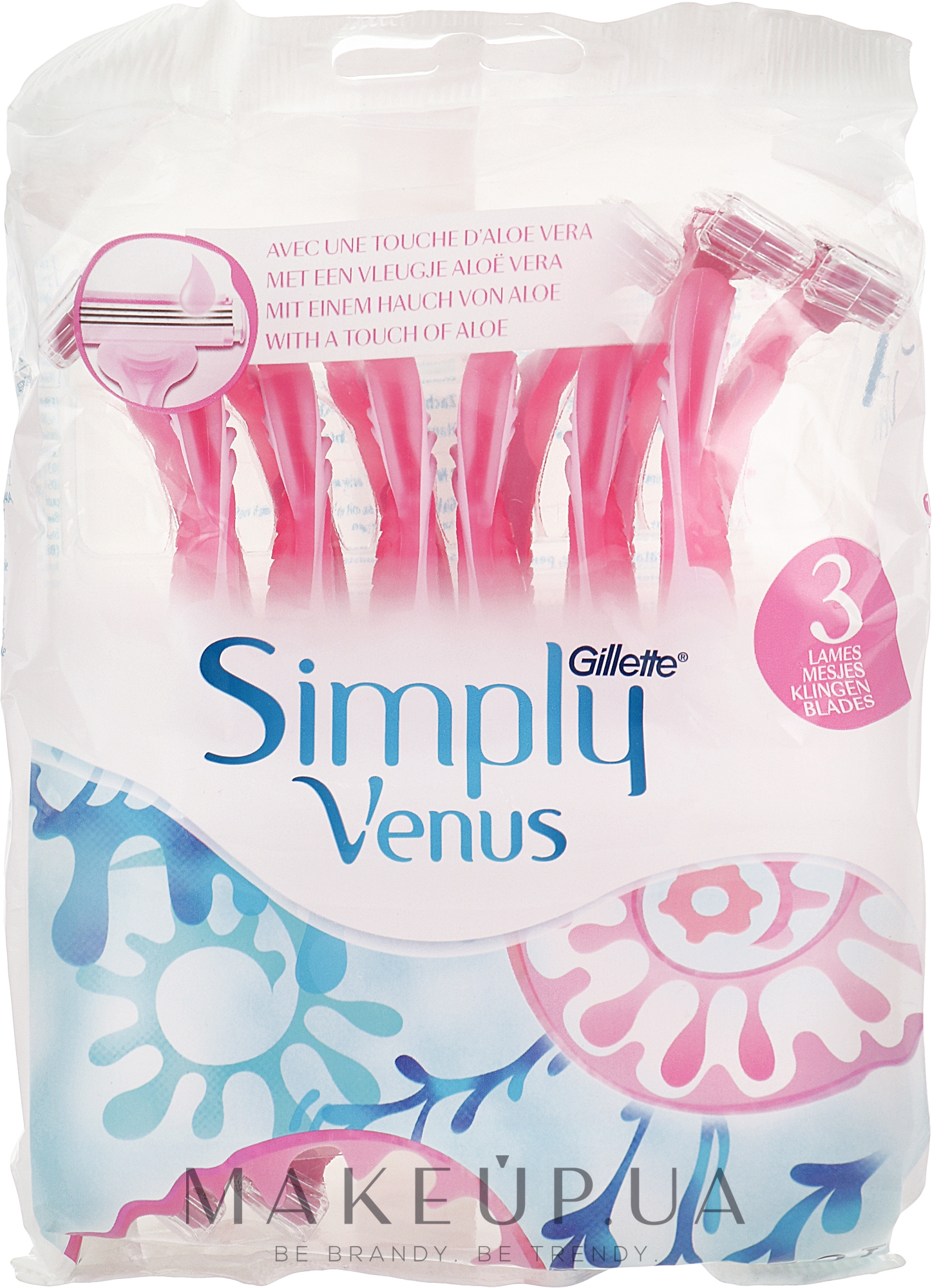 Одноразові станки для гоління, 12 шт. - Gillette Venus 3 Simply — фото 12шт