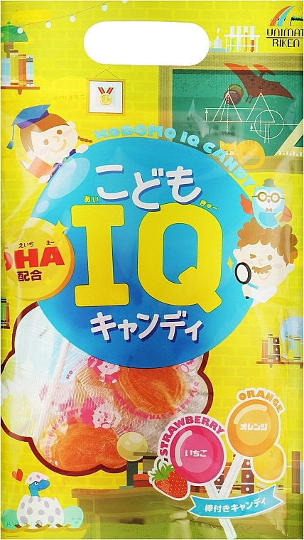 Витамины для детей с клубникой и апельсином - Unimat Riken IQ Candy DHA — фото N1