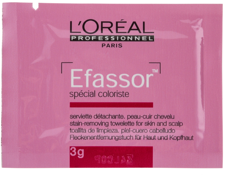 Серветки для видалення плям фарби зі шкіри - L'oreal Professionnel Efassor — фото N2