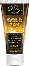 Парфумерія, косметика Розкішний крем для рук і нігтів - Celia De Luxe Gold 24K Luxurious Hand & Nail Cream