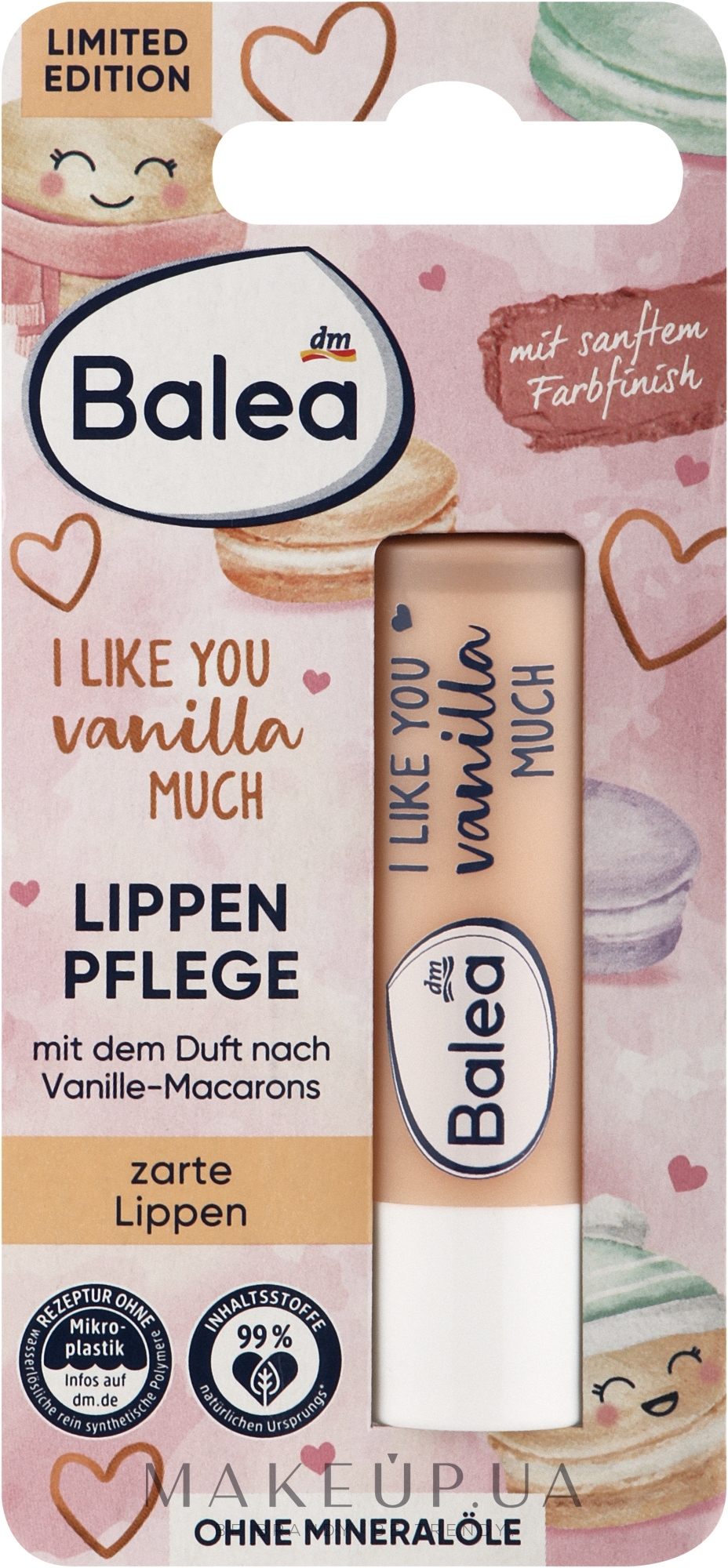 Бальзам для губ - Balea I Like You Vanilla Much — фото 4.8g