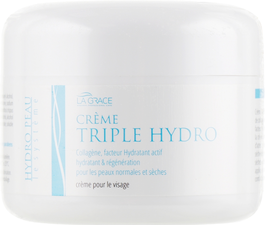 Крем для обличчя з колагеном та активним зволожувальним фактором - La Grace Triple Hydra Cream — фото N4