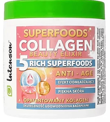 Колагеновий коктейль - Intenson Superfoods Collagen Beauty Elixir Vanilla Strawberry — фото N1