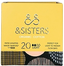 Гигиенические тампоны, 20 шт. - &Sisters Naked Tampons Light — фото N1