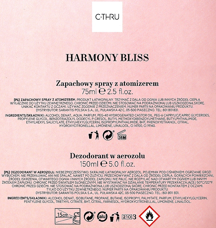 C-Thru Harmony Bliss - Набір (b/spray/75ml + deo/150ml) — фото N3