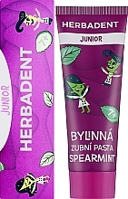 Зубная паста для подростков свежая мята - Herbadent Junior Herbal Spearmint Toothpaste — фото N2