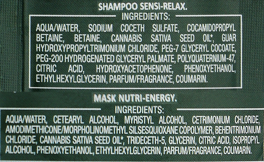 Набір - Oyster Cosmetics Cannabis Green Lab (sh/10ml + mask/15ml) — фото N3