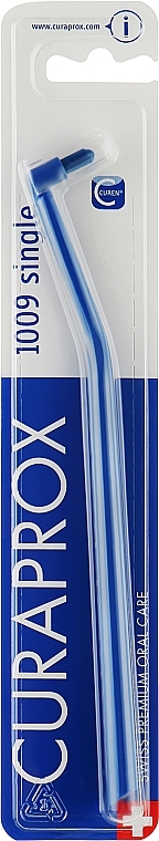 Монопучкова зубна щітка "Single CS 1009", синя із салатовим - Curaprox