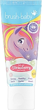 Духи, Парфюмерия, косметика Детская зубная паста "Unicorn Strawberry", от 6 лет - Brush-Baby Toothpaste