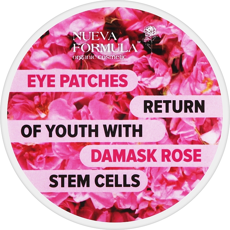 Патчи со стволовыми клетками Дамасской розы "Возврат молодости" для области вокруг глаз - Nueva Formula — фото N1