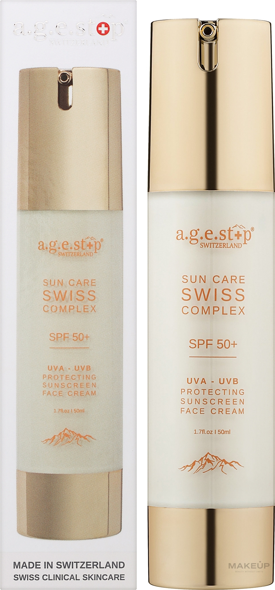 Солнцезащитный крем для лица - A.G.E. Swiss Royal Perfect Day Cream SPF50+ — фото 50ml