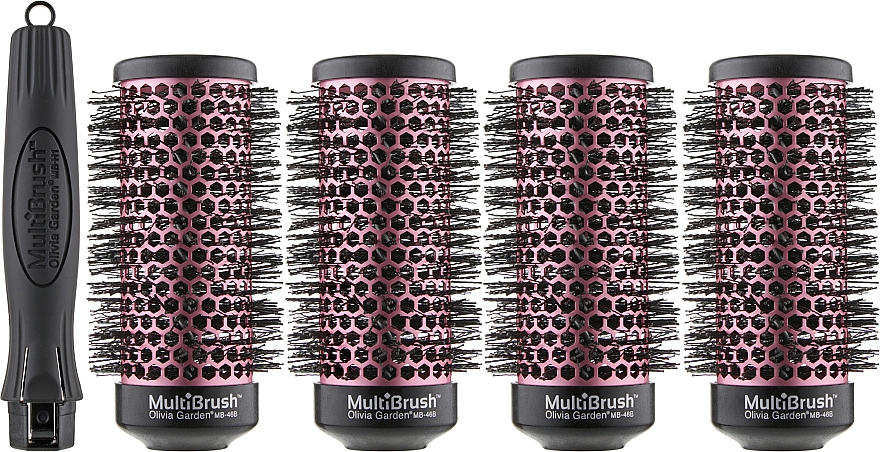 Набір брашингів для укладання волосся 46 мм зі знімною ручкою - Olivia Garden Multibrush One Size Kit L — фото N3