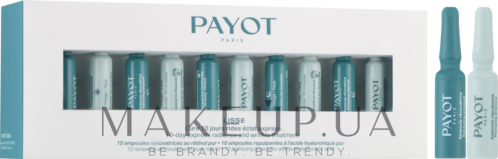 10-денний експрес-догляд для сяяння шкіри та від зморщок - Payot Lisse 10-Day Express Radiance and Wrinkles Treatment — фото 20x1ml