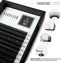 Накладные ресницы D, 0.05 (10 мм) - Nanolash Volume Lashes — фото N2