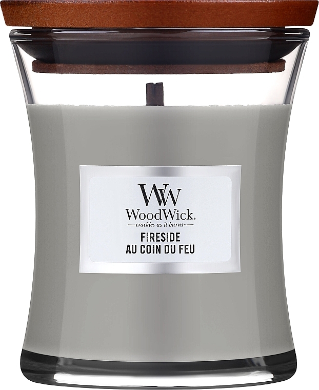 Ароматическая свеча в стакане - WoodWick Hourglass Candle Fireside