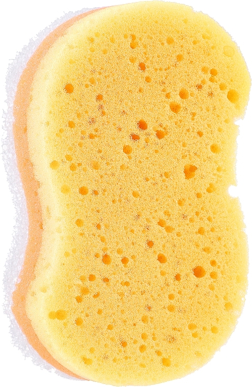 Губка для душу "Фігурна", помаранчево-жовта - LULA Fala — фото N1