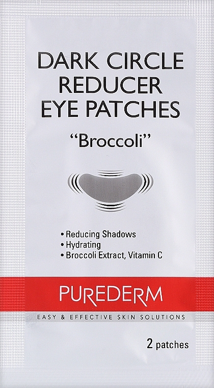 Патчі для зони навколо очей "Броколі" - Purederm Dark Circle Reducer Eye Patches Broccoli — фото N2