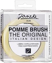 Парфумерія, косметика Компактна щітка для волосся з дзеркалом, жовта - Janeke Compact and Ergonomic Handheld Hairbrush With Mirror