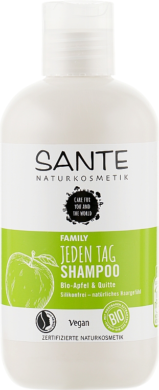 Биошампунь для ежедневного ухода за волосами «Яблоко и айва» - Sante Family Organic Apfel & Quince Shampoo
