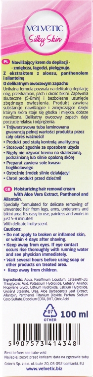 Увлажняющий крем для депиляции - Velvetic Silky Skin Moisturizing Hair Removal Cream — фото N3