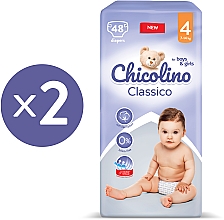 Дитячі підгузки "Classico", 7-14 кг, розмір 4, 96 шт. - Chicolino — фото N2