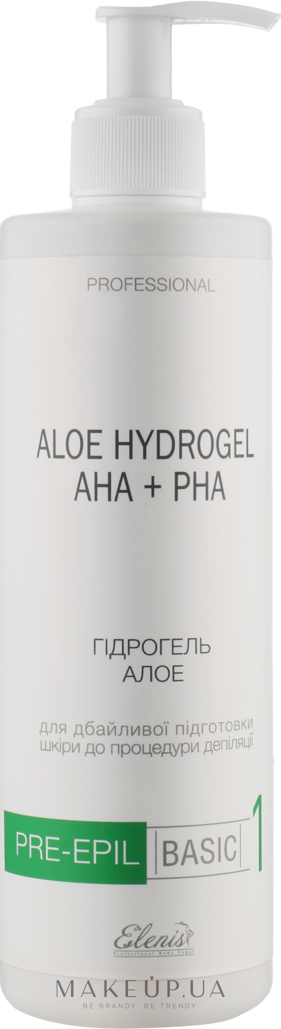 Алоэ гидрогель до депиляции - Elenis Aloe Hydrogel AHA+PHA — фото 500ml