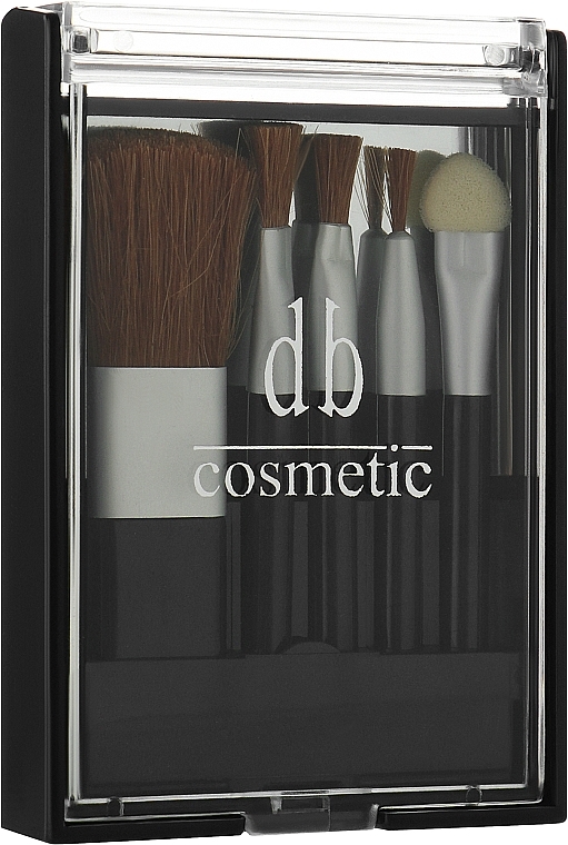 Набір пензлів для макіяжу в кейсі з дзеркалом - Dark Blue Cosmetic — фото N3