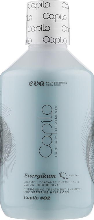 Лечебный шампунь от прогрессирующего выпаденния - Eva Professional Capilo Energikum Shampoo №02