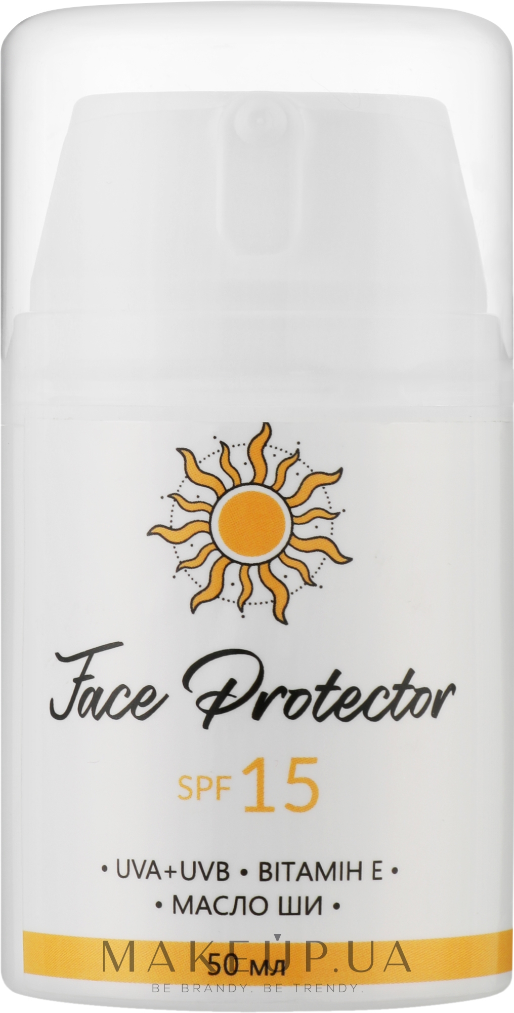 Увлажняющий солнцезащитный крем для лица - Lunnitsa Face Protector SPF 15 — фото 50ml