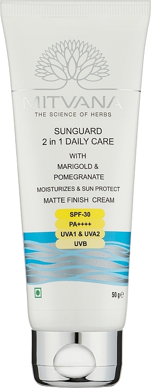 Сонцезахисний крем 2 в 1 для щоденного догляду - Mitvana Sunguard 2in1 Daily Care SPF 30 PA++++ — фото N1