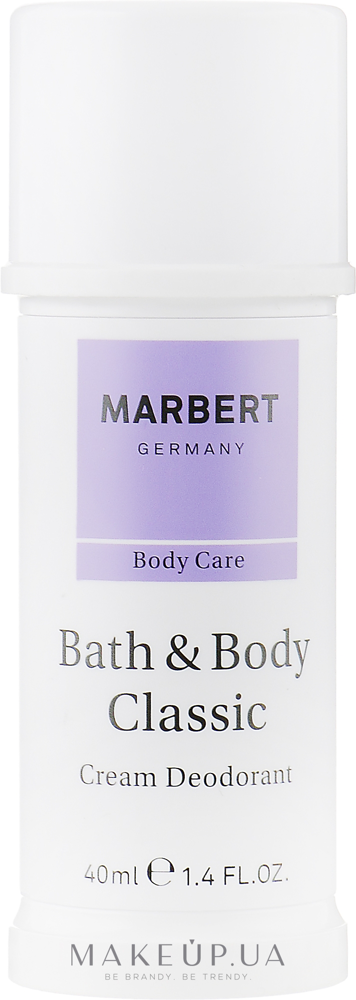 Кремовий дезодорант - Marbert Bath & Body Classic Cream Deodorant — фото 40ml