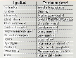 Прозорий дезодорант без металів - Arm&Hammer Essentials Deodorant Natural Deodorizers Orange Citrus — фото N2