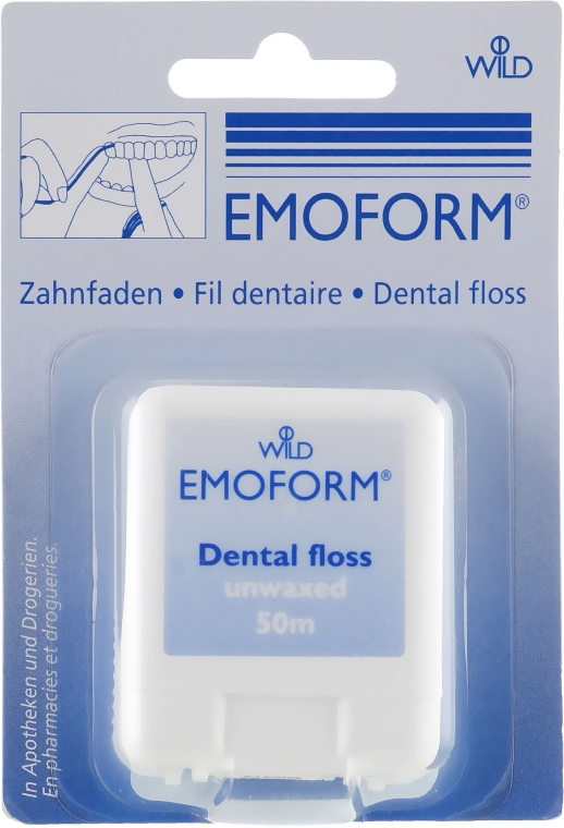 Зубная нить невощеная с фтором - Dr. Wild Emoform — фото N1