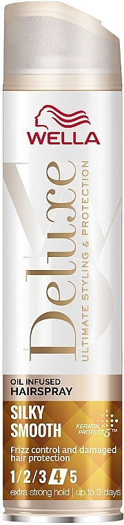 Лак для волос - Wella Deluxe Silky Smooth Oil Infused Hairspray — фото N1