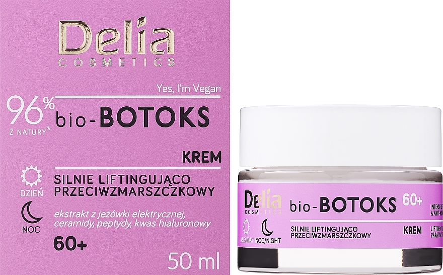 Интенсивный лифтинг-крем против морщин - Delia bio-BOTOKS Intense Lifting And Anti-Wrinkle Cream 60+