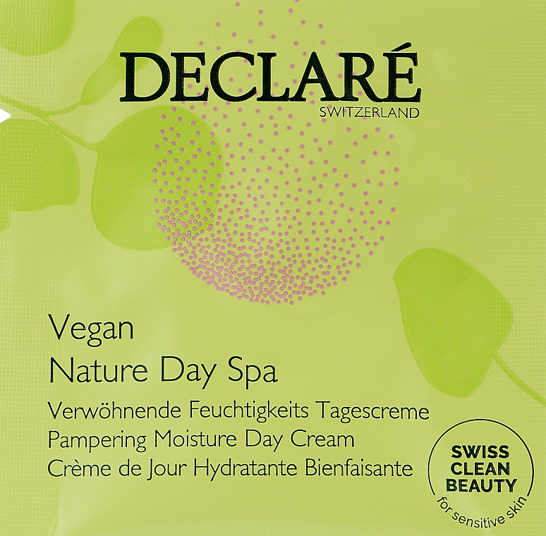 Зволожувальний денний крем для обличчя - Declare Vegan Nature Day Spa (пробник) — фото N1