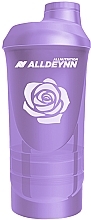 Шейкер 600 + 350 мл, фиолетовый - AllNutrition AllDeynn Plastic Smart Shaker 600ml + 350ml Violet — фото N1