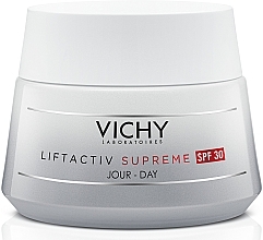 Парфумерія, косметика Засіб тривалої дії: корекція зморшок та пружність шкіри, антивіковий крем з сонцезахисним фактором SPF30, для всіх типів шкіри - Vichy Liftactiv Supreme Day Cream SPF30 For All Skin Types *
