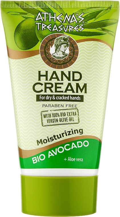 Увлажняющий крем для рук с органическим оливковым маслом авокадо и экстрактом алоэ - Athenas Treasures Hand Cream Olive Aloe Avocado — фото N1