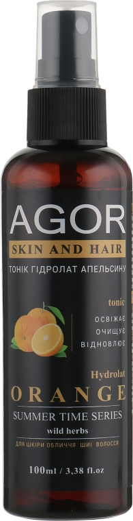 Тоник "Гидролат апельсина" - Agor Summer Time Skin And Hair Tonic