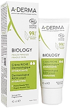 Органический насыщенный увлажняющий крем для лица - A-Derma Biology Organic Rich Moisturizing Cream — фото N1
