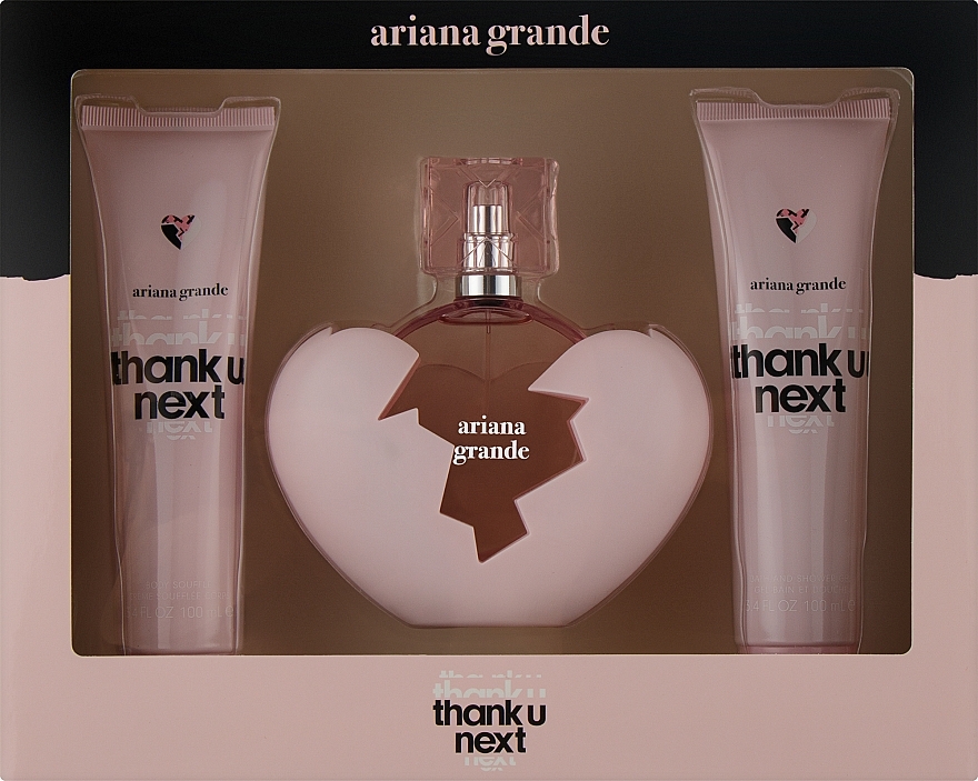Ariana Grande Thank U, Next - Набір (edp/100ml + b/lot/100ml + sh/gel/100ml) — фото N1