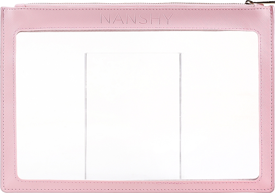 Косметичка прозора, рожева - Nanshy Clear PVC Makeup Pouch — фото N1