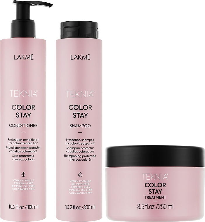 Набор - Lakme Teknia Color Stay Set De 3 (shm/300ml + mask/250ml + cond/300ml) — фото N2